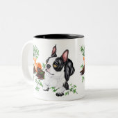 Boston Terrier Naughty Pup Tasse (Vorderseite Links)