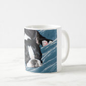 Boston-Terrier-Nickerchen Kaffeetasse (VorderseiteRechts)