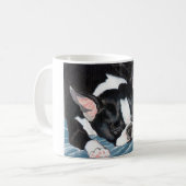 Boston-Terrier-Nickerchen Kaffeetasse (Vorderseite Links)