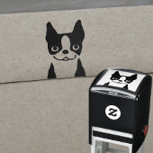 Boston Terrier Niedlich Dog Face Permastempel