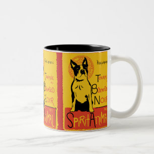 Boston-Terrier-niedliche Hundekaffee-Tasse Zweifarbige Tasse