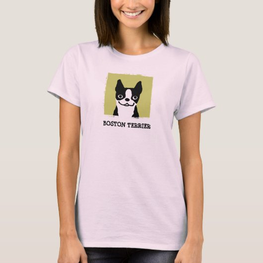 Boston Terrier | Niedliche Hundewand T-Shirt (Vorderseite)