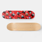 Boston-Terrier-niedlicher Schnurrbart-lustige Skateboard (Horizontal)