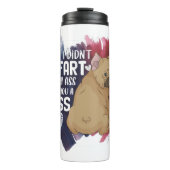 Boston Terrier Niedliches Geschenk für Hunde Vater Thermosbecher (Vorderseite)