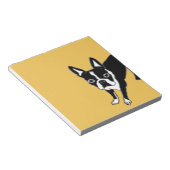 Boston Terrier Notizblock (angewinkelt)