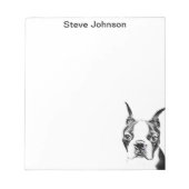 Boston Terrier Notizblock (Vorderseite)