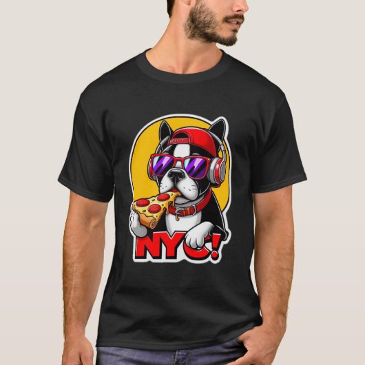 BOSTON TERRIER-NYC-STIL 2 T-Shirt (Vorderseite)
