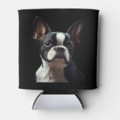 Boston Terrier - Oil Paint Classic T - Shirt Dosenkühler (Vorderseite)