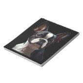 Boston Terrier - Oil Paint Classic T-Shirt Notizblock (Rotiert)