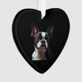 Boston Terrier - Oil Paint Classic T-Shirt Ornament (Vorderseite)