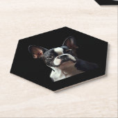 Boston Terrier - Oil Paint Classic T - Shirt Untersetzer (angewinkelt)