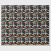 Boston Terrier on a Paddle: Ein Landschaftliches A Geschenkpapier (Flach)