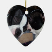 BOSTON TERRIER ORINAMENT KERAMIK ORNAMENT (Rechts)