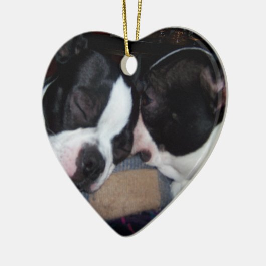 BOSTON TERRIER ORINAMENT KERAMIK ORNAMENT (Links)