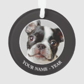 Boston Terrier Ornament (Rückseite)