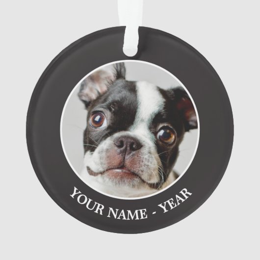 Boston Terrier Ornament (Rückseite)