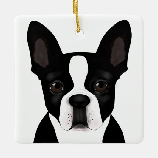 Boston Terrier Ornament (Vorderseite)