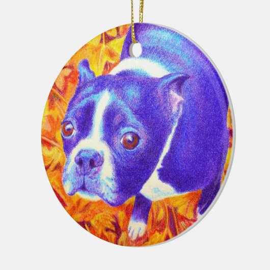 Boston Terrier Ornament - "Daisy" (Links)