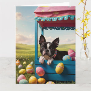 Boston Terrier Ostern  Karte