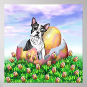 Boston Terrier Osterüberraschungspposter Poster (Vorne)
