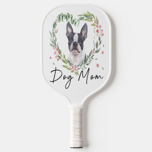 Boston Terrier Padde Pickleball | Niedlich Itém Schläger (Vorderseite)