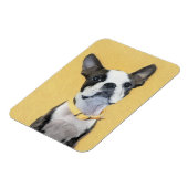 Boston Terrier Painting - Cute Original Dog Art Magnet (Linke Seite)