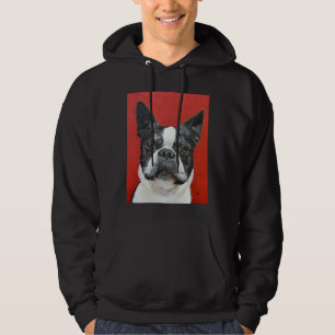 Boston Terrier Painting In Acrylics By Jimmie Bart Hoodie