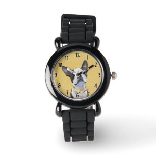 Boston Terrier Painting - Niedliche Original Dog A Armbanduhr