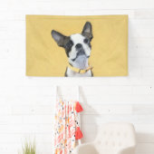 Boston Terrier Painting - Niedliche Original Dog A Banner (Insitu)