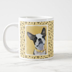 Boston Terrier Painting - Niedliche Original Dog A Jumbo-Tasse