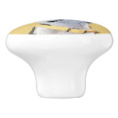 Boston Terrier Painting - Niedliche Original Dog A Keramikknauf (Seitenansicht)