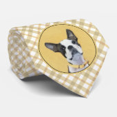 Boston Terrier Painting - Niedliche Original Dog A Krawatte (Gerollt)
