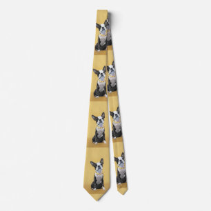 Boston Terrier Painting - Niedliche Original Dog A Krawatte