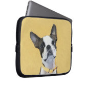 Boston Terrier Painting - Niedliche Original Dog A Laptopschutzhülle (Vorne Rechts)