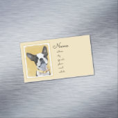 Boston Terrier Painting - Niedliche Original Dog A Magnetische Visitenkarte (Beispiel)