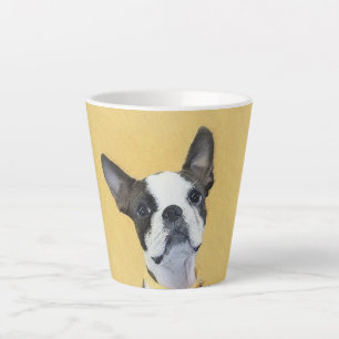 Boston Terrier Painting - Niedliche Original Dog A Milchtasse