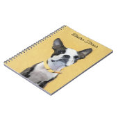 Boston Terrier Painting - Niedliche Original Dog A Notizblock (Linke Seite)