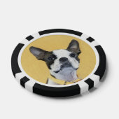 Boston Terrier Painting - Niedliche Original Dog A Pokerchips (Einzeln)