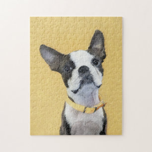 Boston Terrier Painting - Niedliche Original Dog A Puzzle