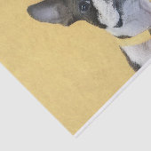Boston Terrier Painting - Niedliche Original Dog A Seidenpapier (Ausschnitt)
