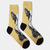Boston Terrier Painting - Niedliche Original Dog A Socken (Rechts)