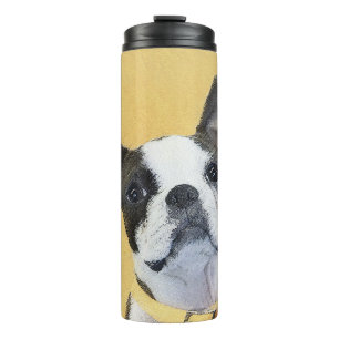 Boston Terrier Painting - Niedliche Original Dog A Thermosbecher