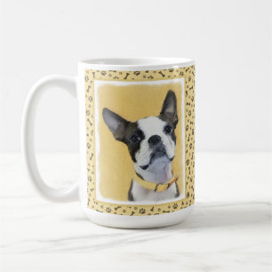 Boston Terrier Painting - Niedliche Original Hund  Kaffeetasse