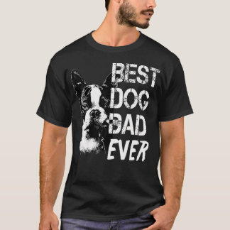 Boston Terrier Papa Vatertag im Vintage-Stil T-Shirt
