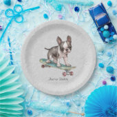 Boston Terrier Paper Plate Pappteller (Party)