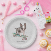 Boston Terrier Paper Plate Pappteller (Party)