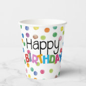 Boston Terrier Papier Geburtstagstasse Mirabelle Pappbecher (Vorderseite)