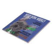 Boston Terrier Parody Magazine Cover Fliese (Seite)