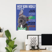 Boston Terrier Parody Magazine Cover Poster (Heimbüro)