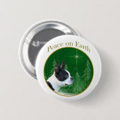 Boston Terrier Peace Button (Vorne & Hinten)